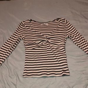 Long sleeve with black,white and grey strips